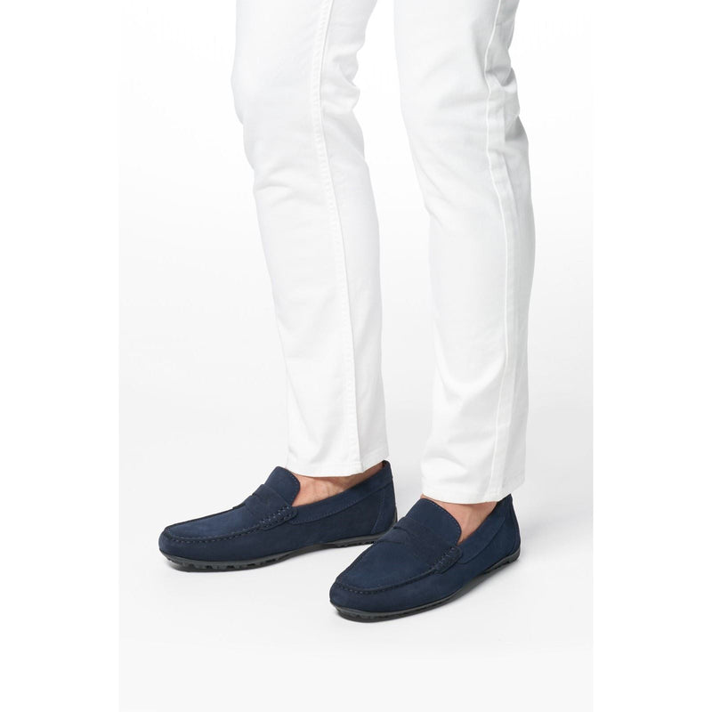 Geox U KOSMOPOLIS + GRIP Leather Men's Navy Loafers