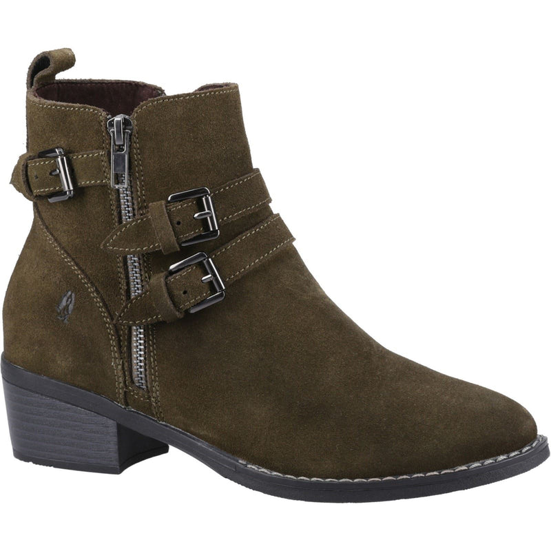 Hush Puppies Jenna Leather Women's Khaki Boots