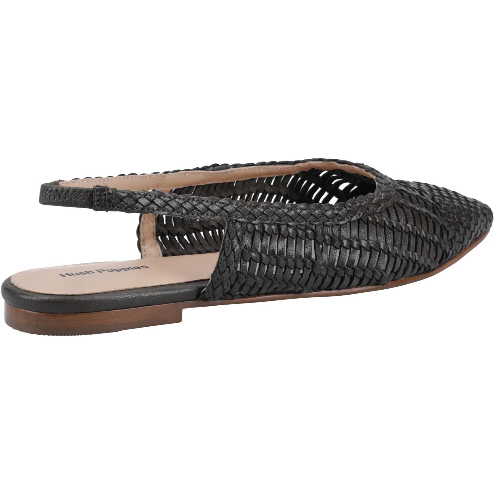 Hush Puppies Dalia Woven Leather Women's Black Flats