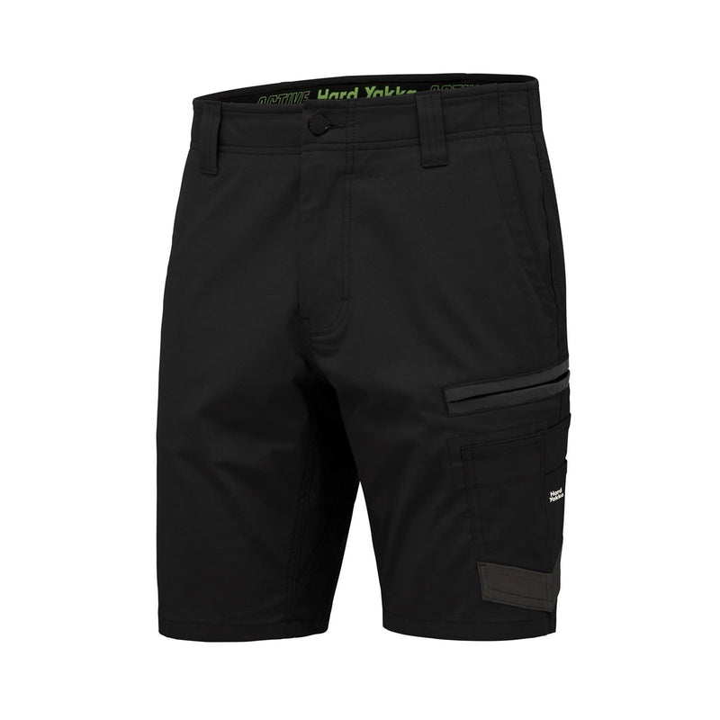 Hard Yakka Raptor Active Cotton Men's Black Knee-Length Shorts