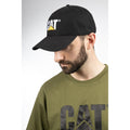 Caterpillar Trademark Cotton Adults Black Baseball Caps