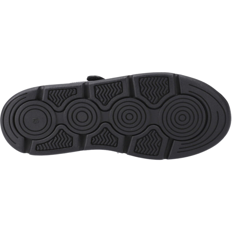 Hush Puppies Alfie Bungee Leather Junior Black Shoes