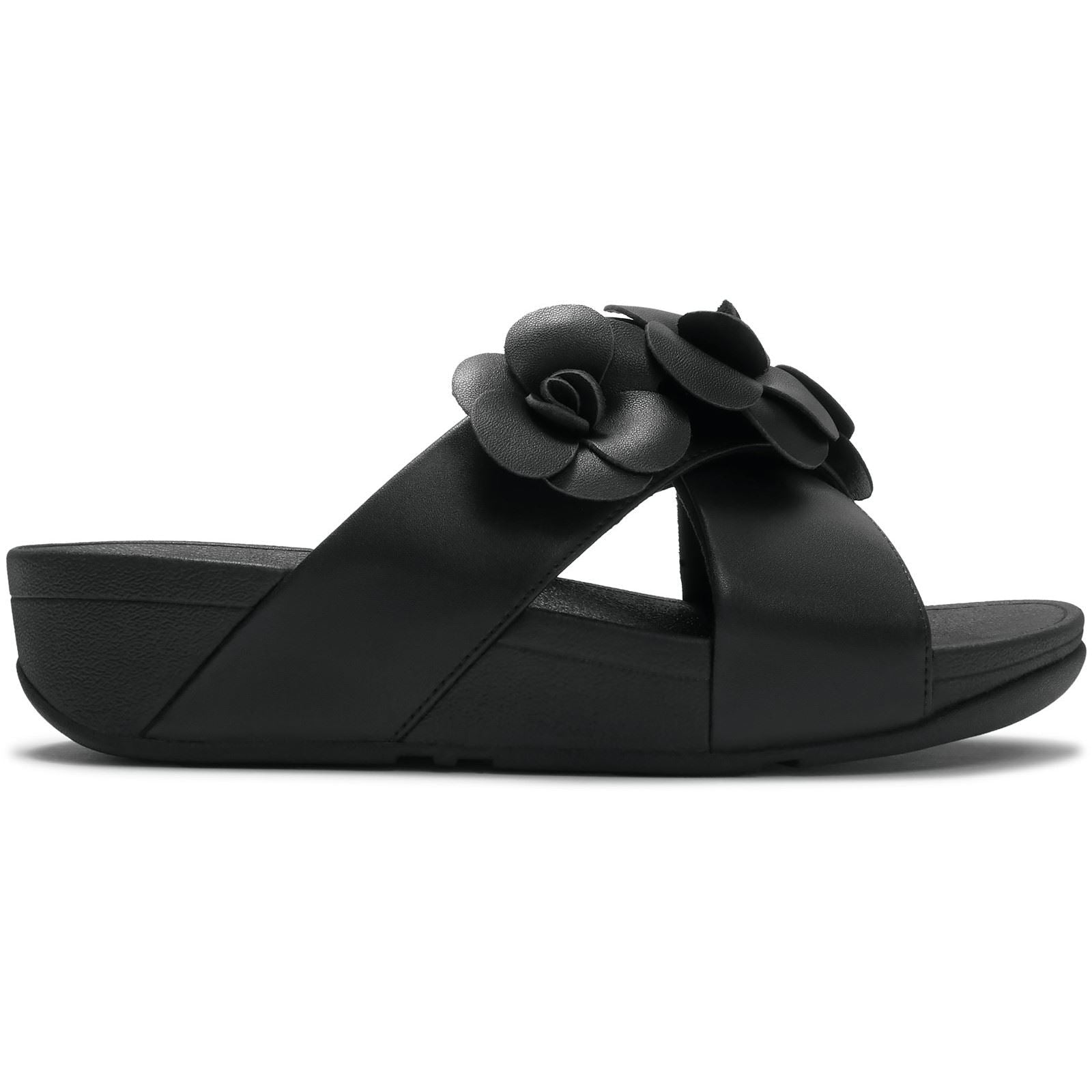 Fitflop Lulu Flower Polyurethane Women's Black Sandals