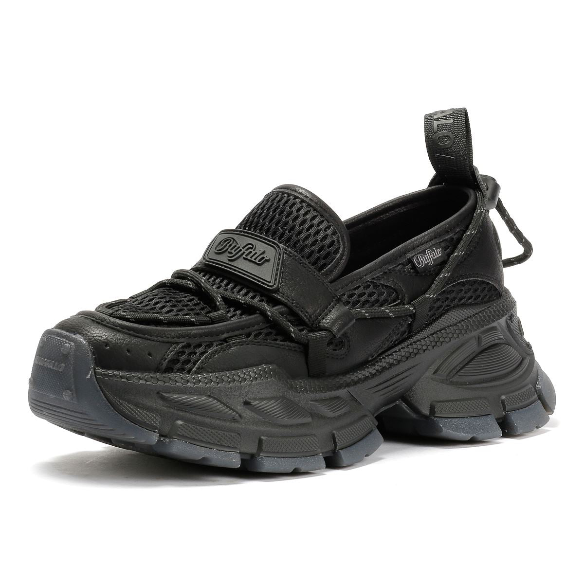 Buffalo Saturn TEC Women's Black Loafers