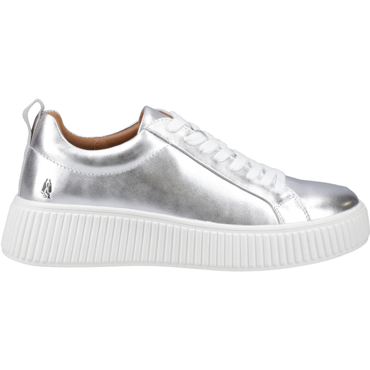 Hush Puppies Harlow Leather Women's Silver Trainers