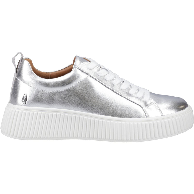 Hush Puppies Harlow Leather Women's Silver Trainers