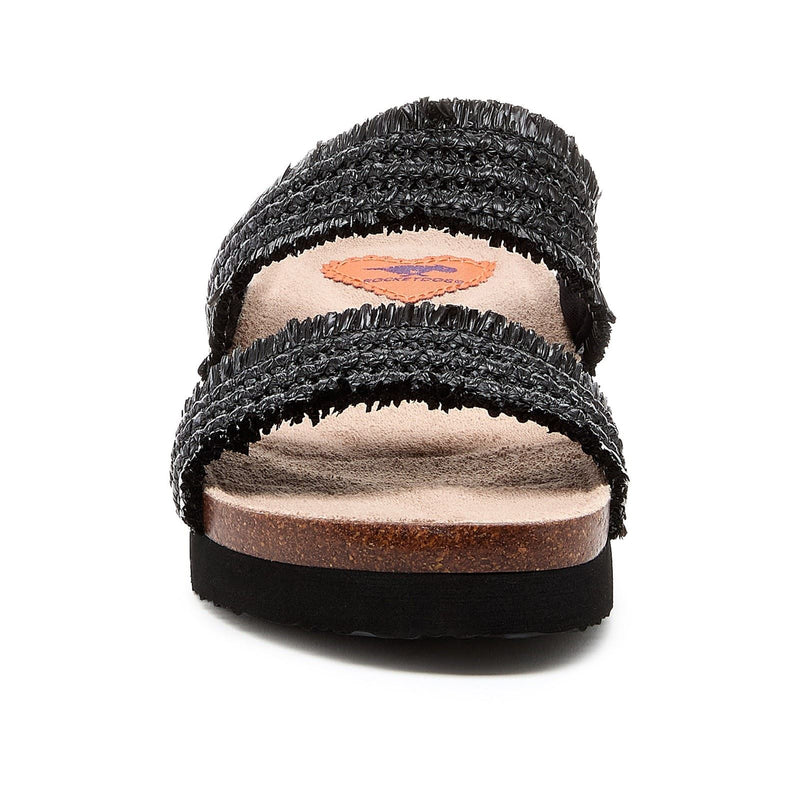 Rocket Dog Aruba Raffia Textile Women's Black Sandals