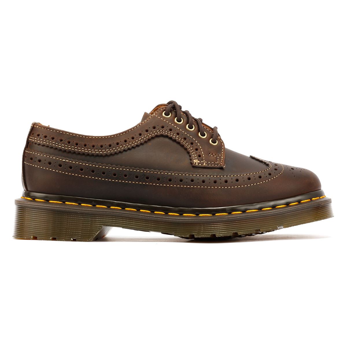 Dr. Martens 3989 Crazy Horse Leather Brown Lace-Up Shoes