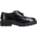 Hush Puppies Gabi Lace Up Patent Leather Junior Black Brogues