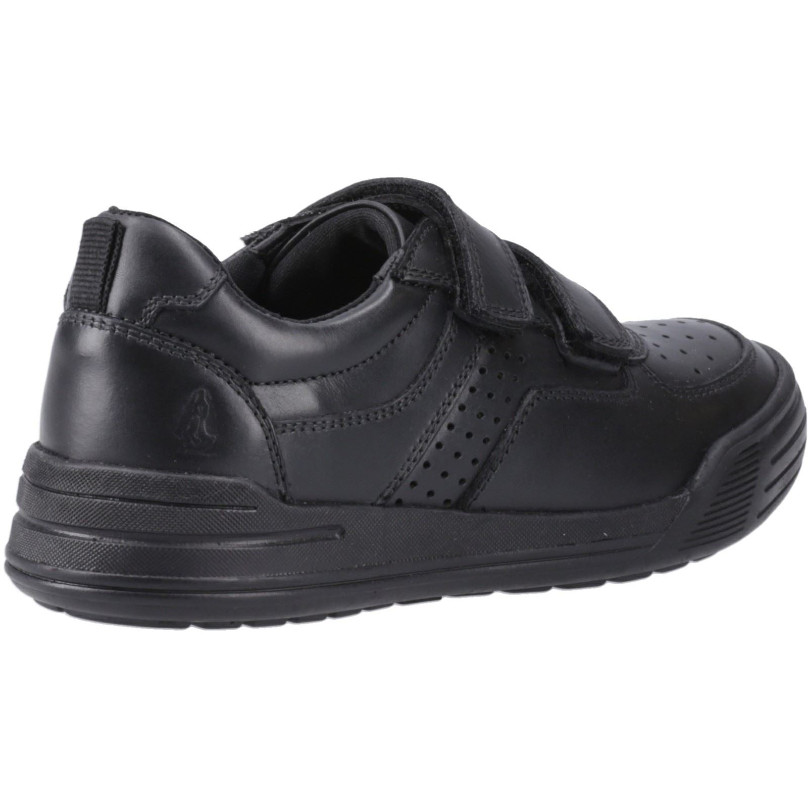 Hush Puppies Sully Leather Youth Boy's Black Shoes