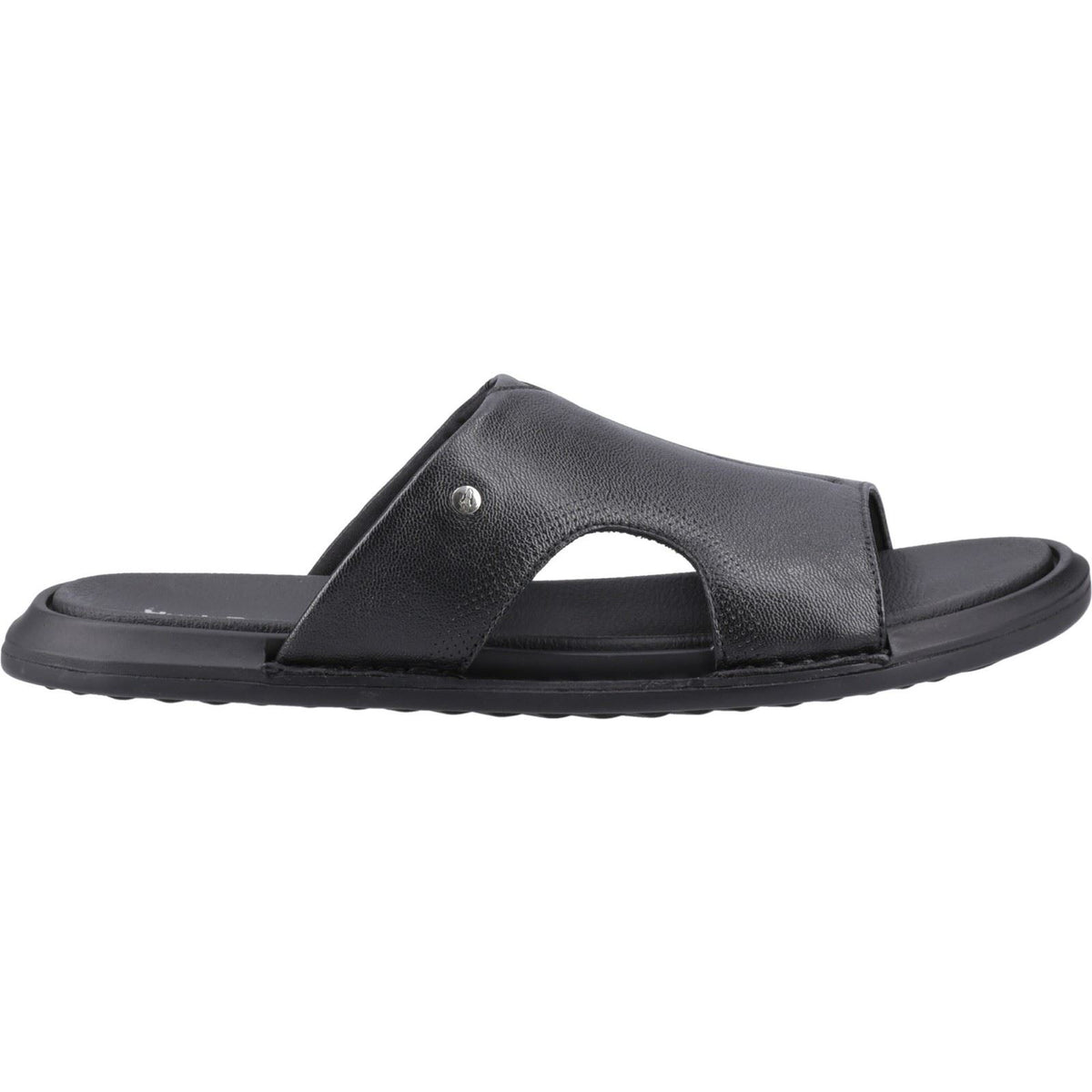 Hush Puppies Callum Slide Leather Men's Black Sandals