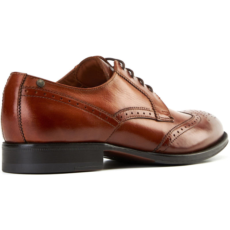 Base London Bell Leather Men's Burnt Tan Brogues Shoes