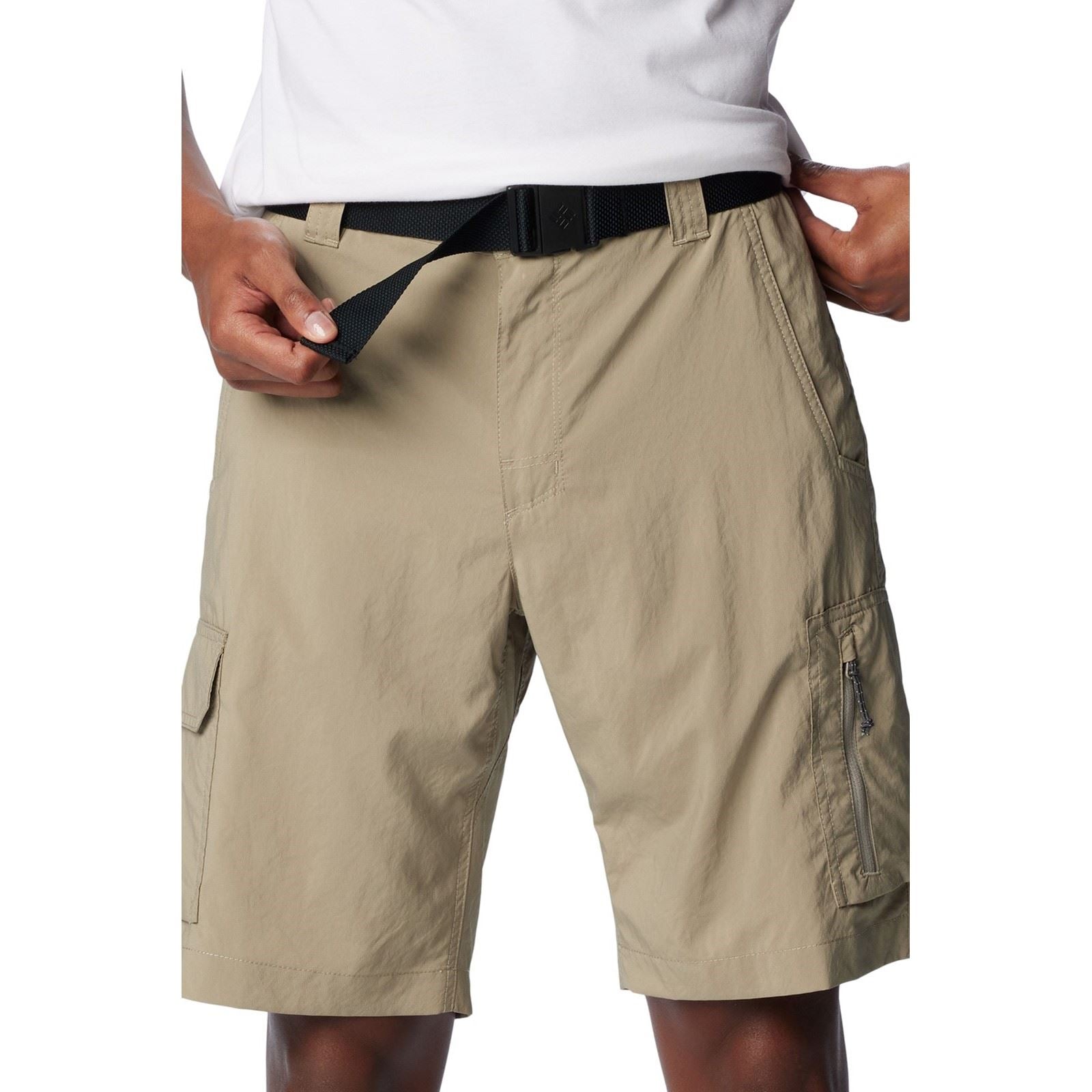 Columbia Silver Ridge Utility Cargo Short Polyester Men's Brown Knee-Length Shorts