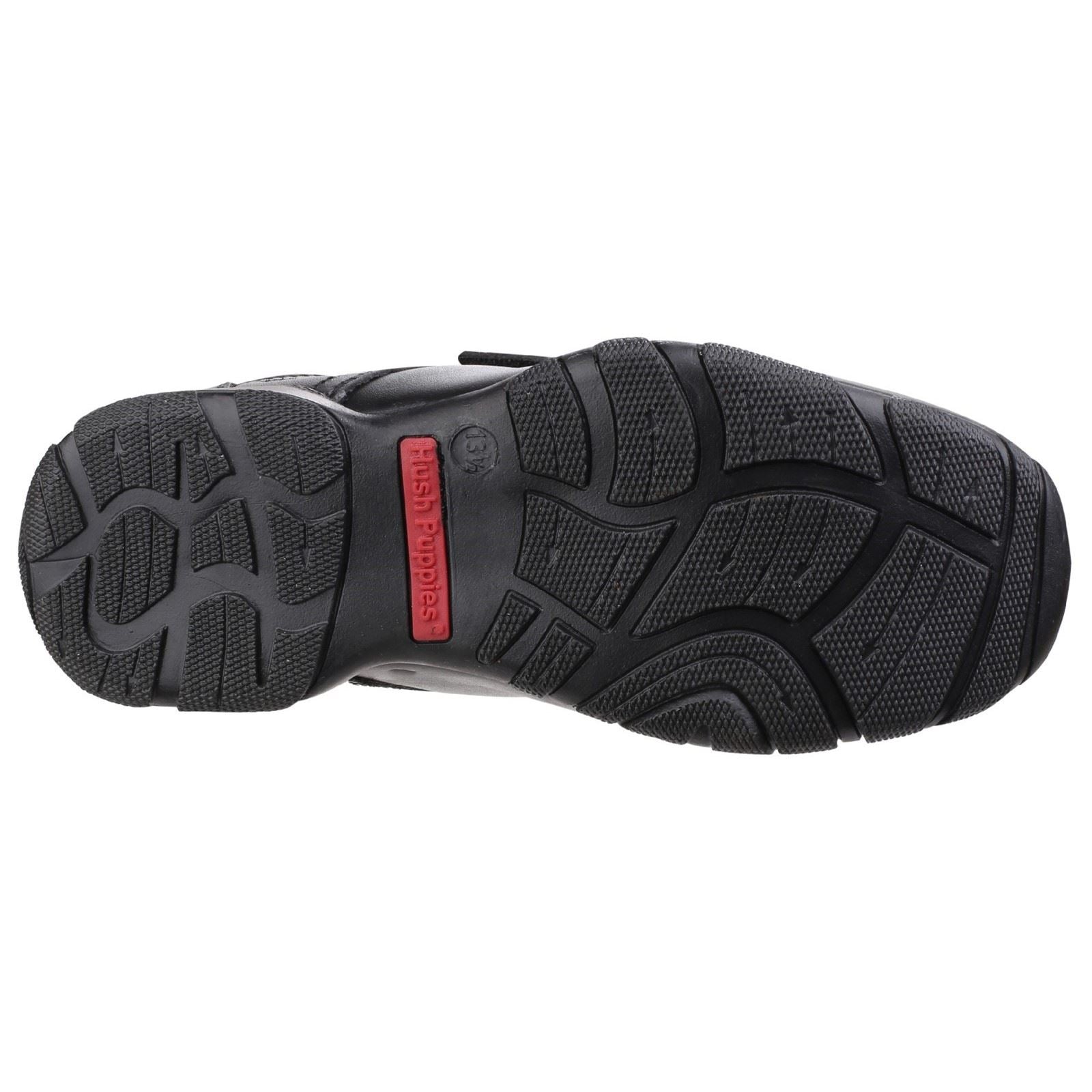 Hush Puppies Freddy 2 Junior Boys Black Leather Shoes