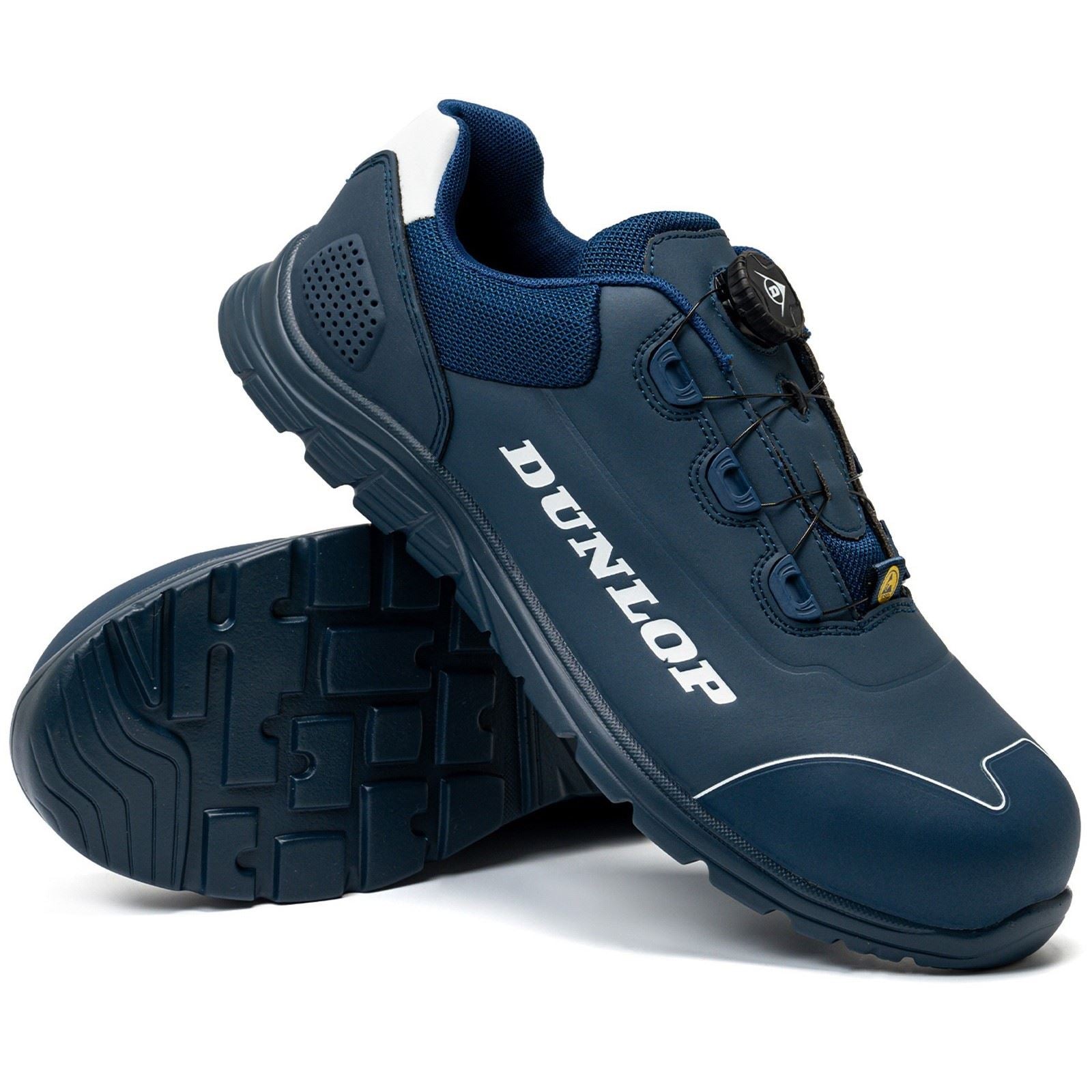 Dunlop Matt Microfiber Men's Navy/White Safety Trainers