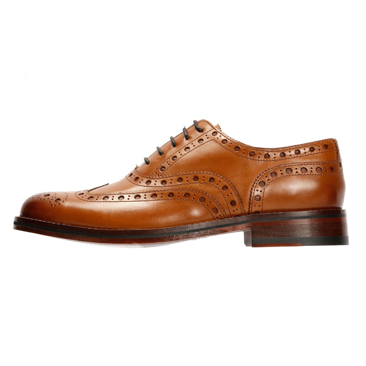 Chapman & Moore Oxford Brogue Leather Men's Tan Burnish Shoes