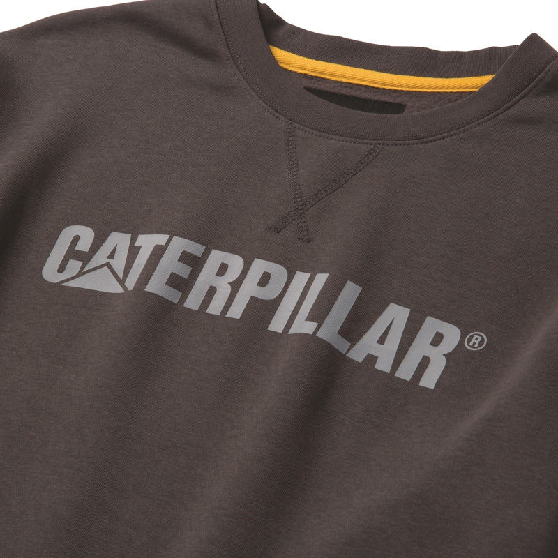 Caterpillar Midweight Crewneck Cotton Men's Grey Sweatshirt