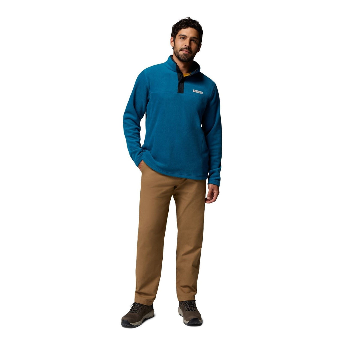 Columbia Steens Mountain Half Snap II Polyester Men's Blue Fleece Pullover