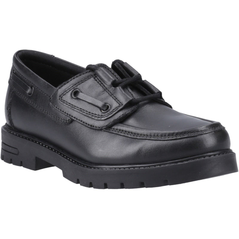 Hush Puppies Lucy Leather Junior Black Shoes