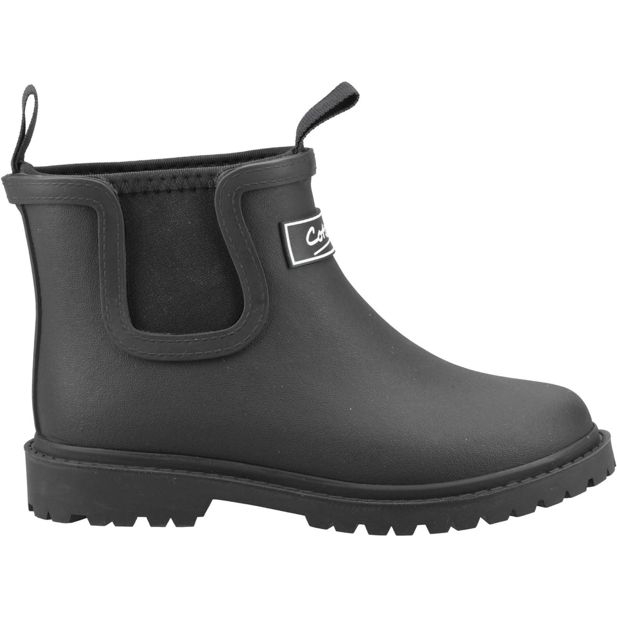 Cotswold Kids Barton Synthetic Black Wellington Boots