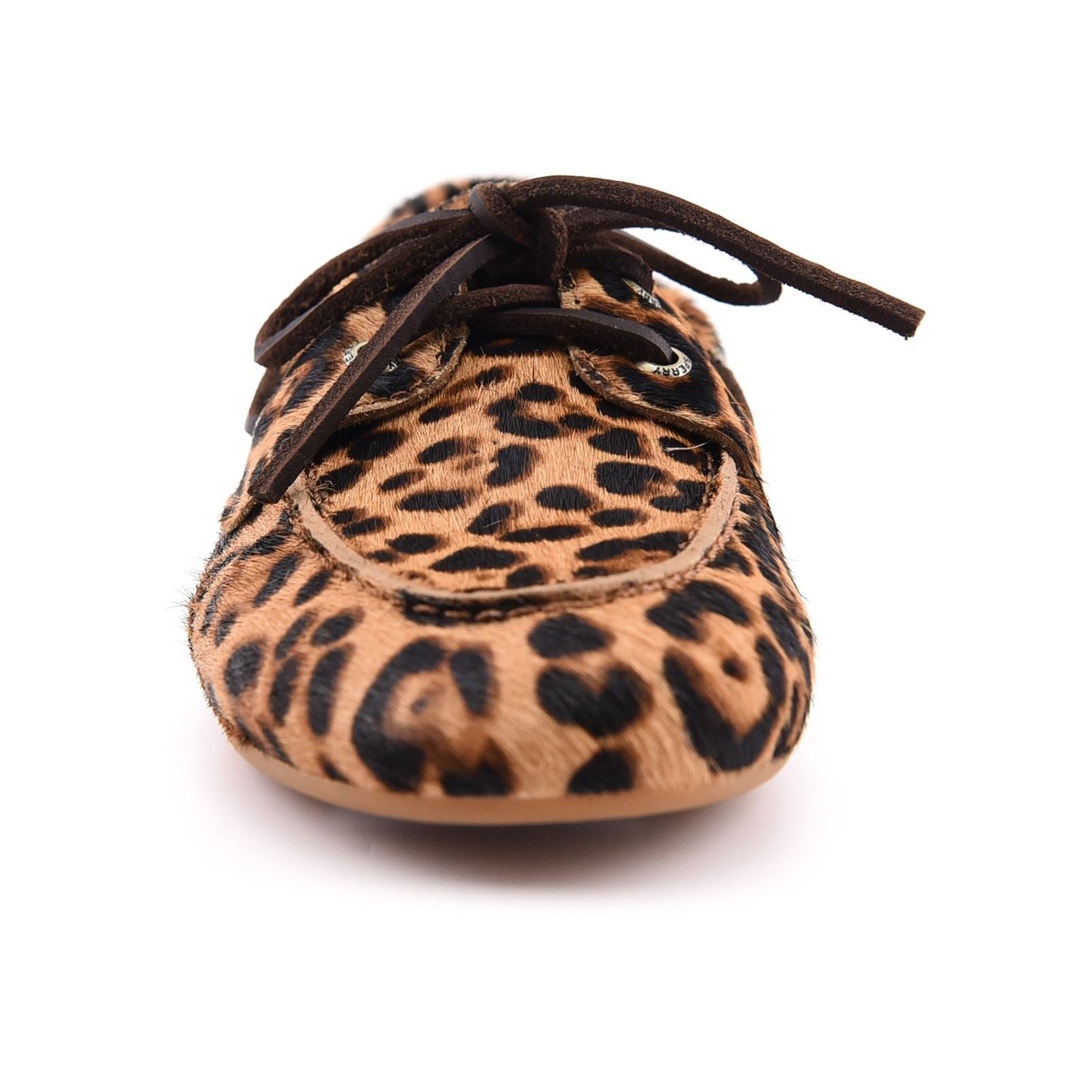 Sperry Slimboat Leather Women's Leopard Standard Boat Shoes