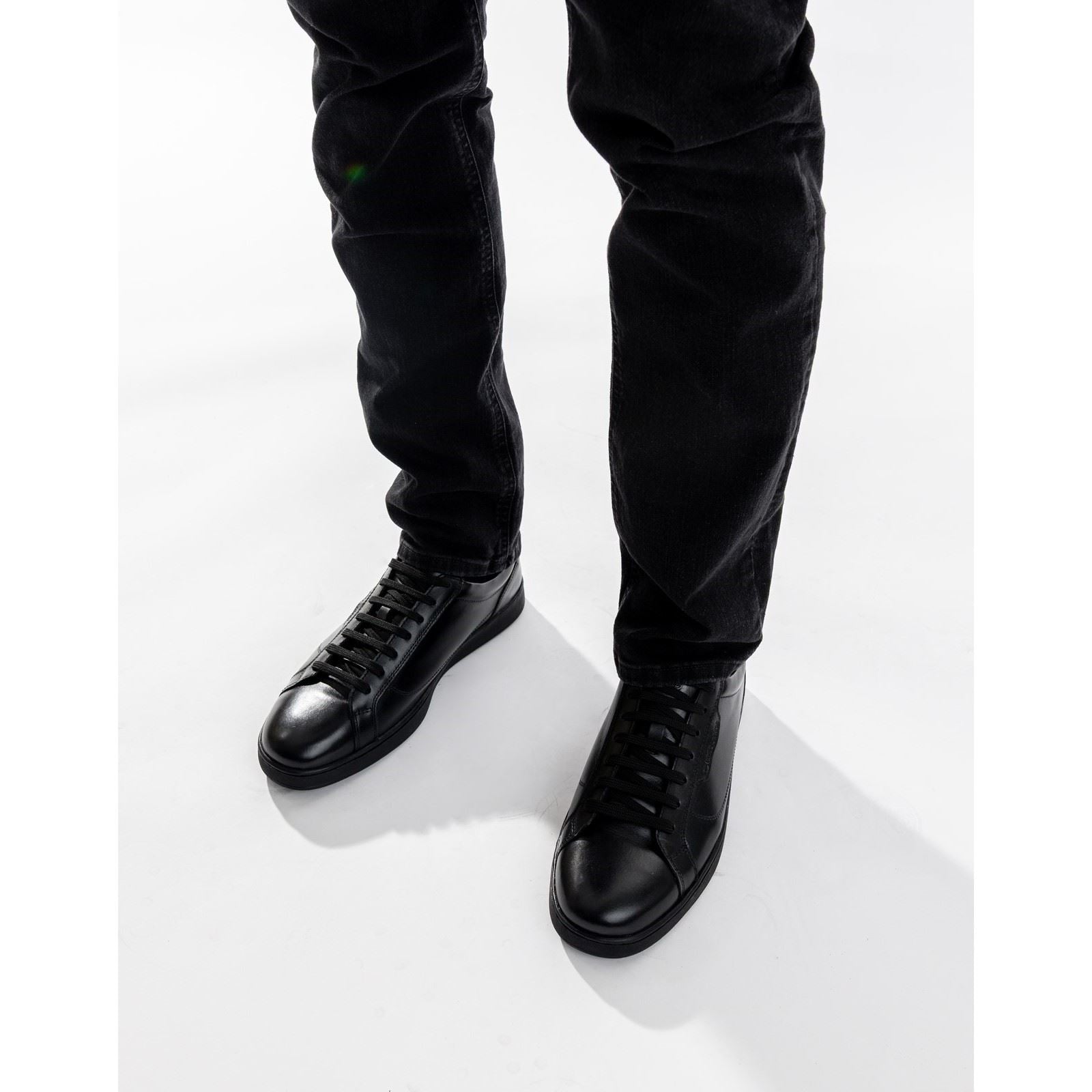 Base London Zammo Leather Men's Black Lace-Up Shoes