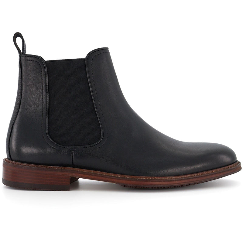 Dune Characteristic Leather Men's Black Boots
