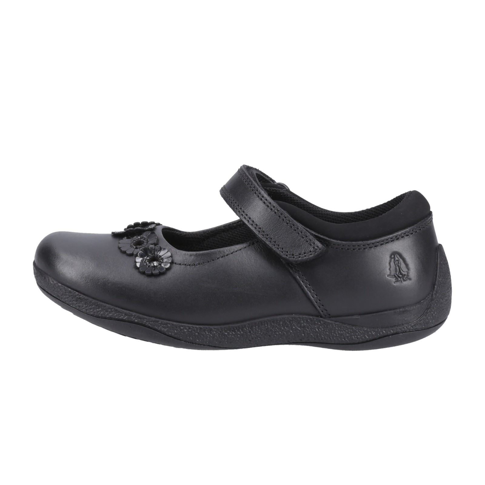 Hush Puppies Christina Leather Junior Black Shoes