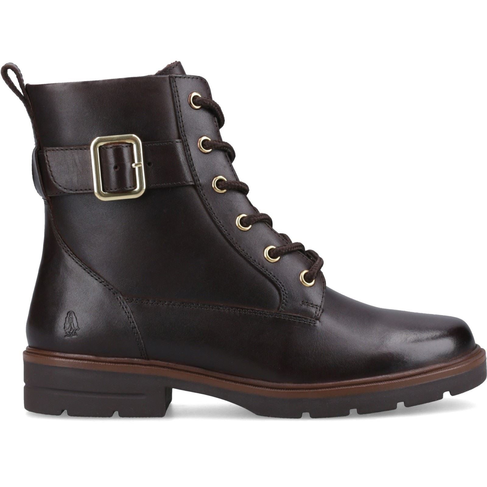 Hush Puppies Teagan Biker Leather Women's BROWN Boots