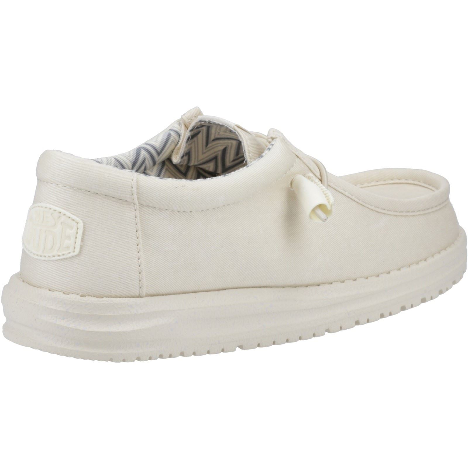 HEYDUDE Wally Canvas 100% Cotton Men's Stone White Shoes