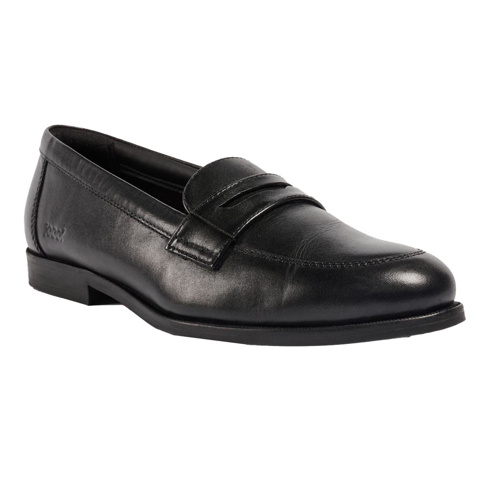 Pod Islay Leather Youth Girl's Black Loafers