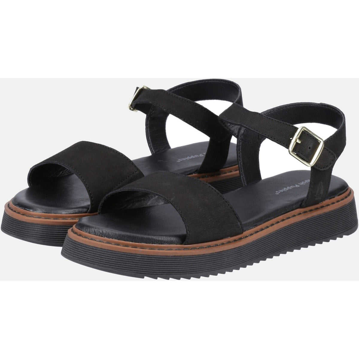Hush Puppies Cassie Nubuck Women's Black Sandals