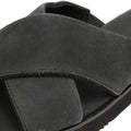 TOMS Mae Crossover Leather Women's Black Sandals