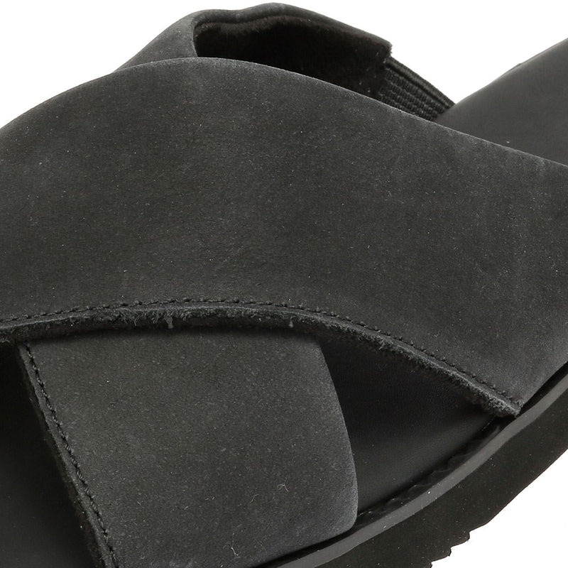 TOMS Mae Crossover Leather Women's Black Sandals