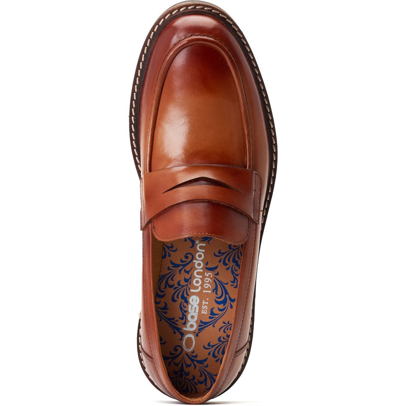 Base London Ivey Leather Men's Burnt Tan Loafers