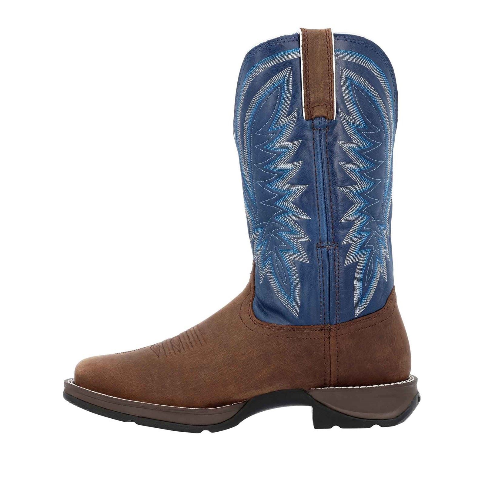 Durango Rebel Leather Men's Saddle Brown/Demin Blue Boots