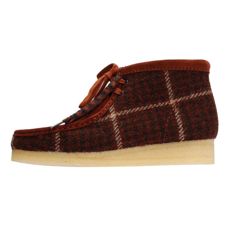 Clarks Originals Wallabee Harris Tweed Men's Rust Boots