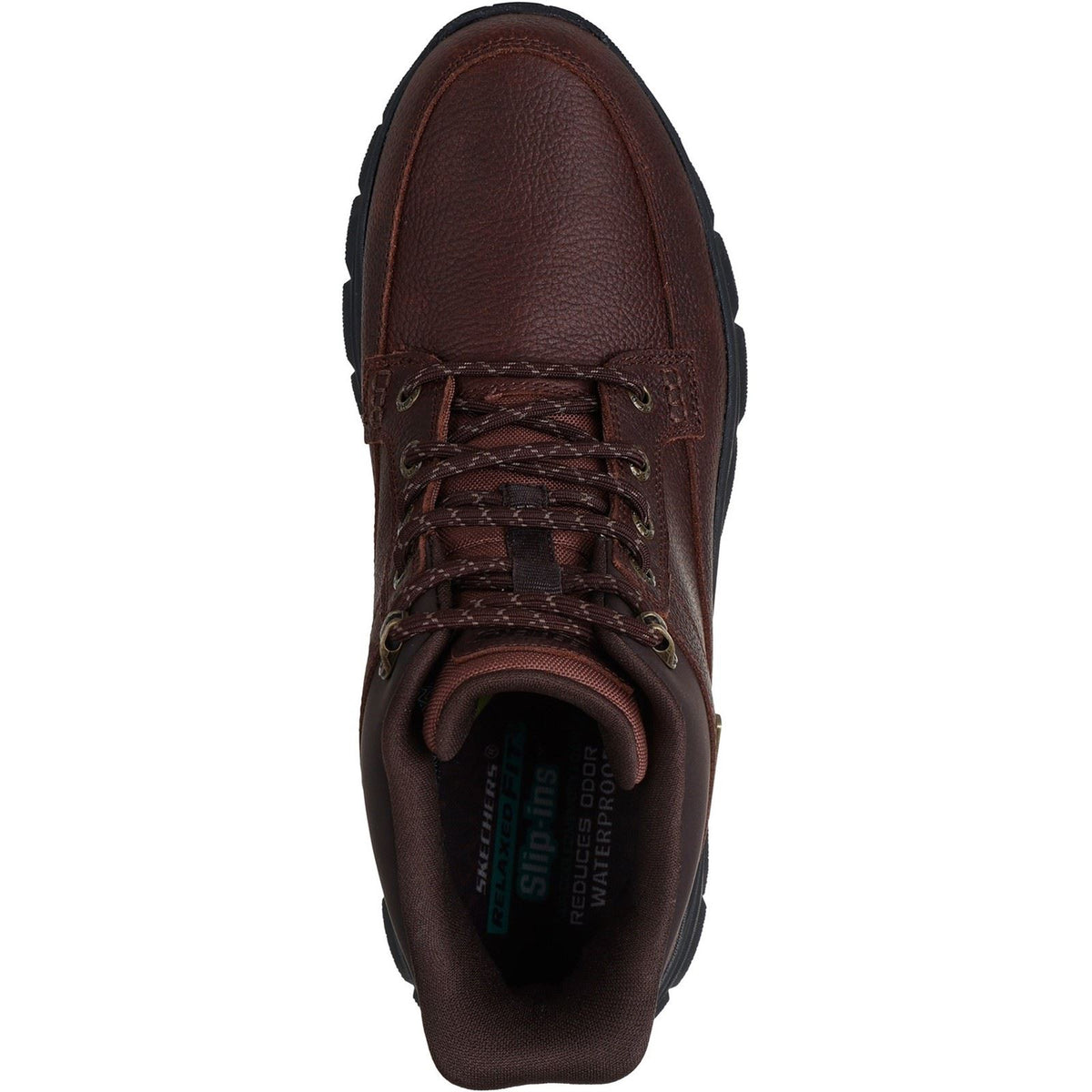 Skechers Respected 2.0 Orson Leather Men's Red Brown Ankle Boots