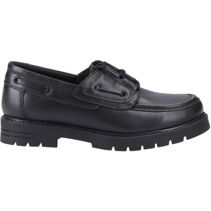Hush Puppies Lucy Leather Youth Girl's Black Shoes