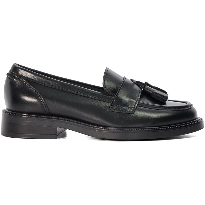 Dune Garda Leather Women's Black Loafers
