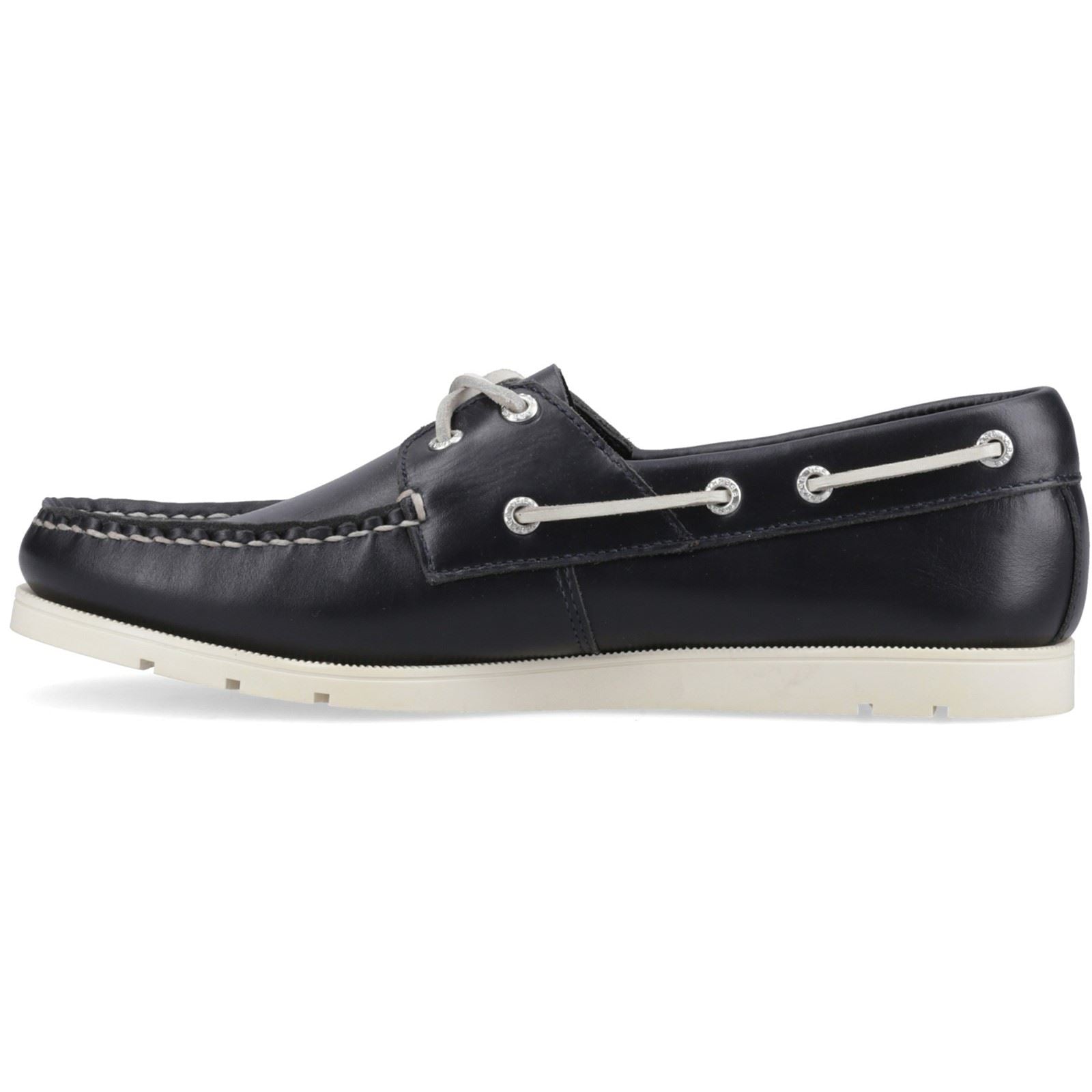 Sperry Oakland 2 Eye Boat Leather Men's Navy Boat Shoes