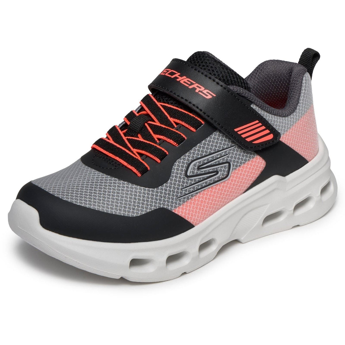 Skechers Glide-Step Drift Zorzox Textile Black & White/Orange Trainers