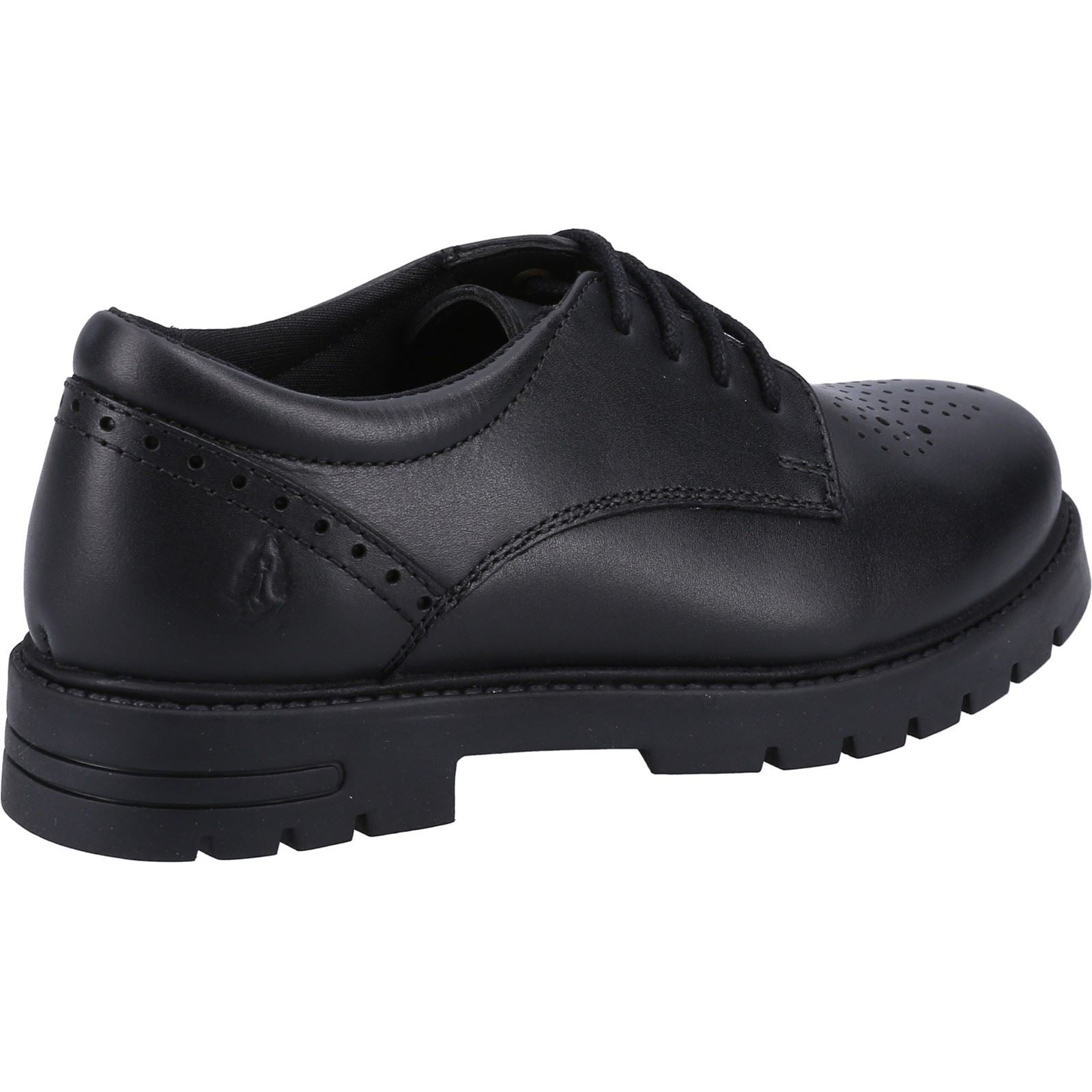 Hush Puppies Jayne Lace Up Leather Youth Girl's Black Lace-Up Shoes