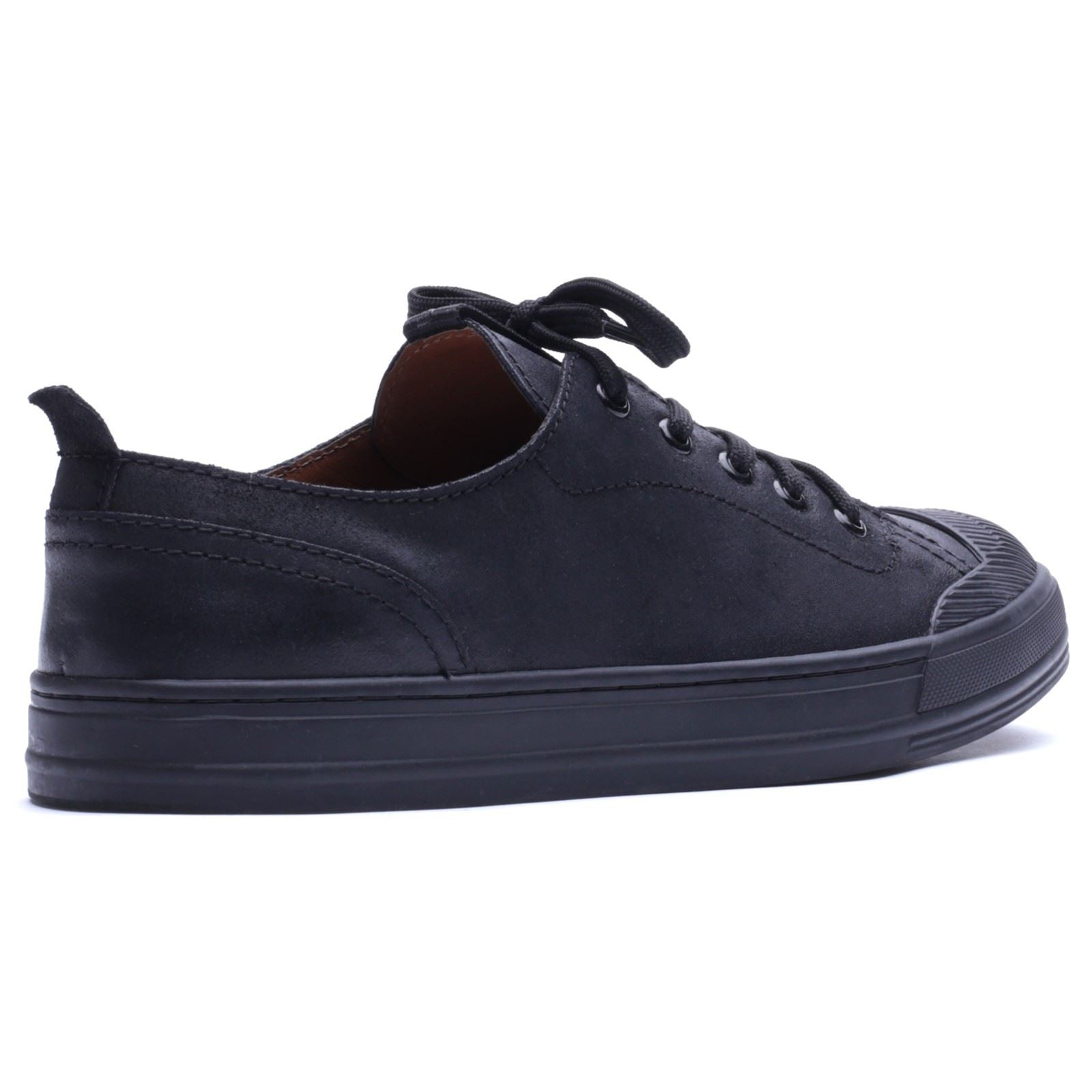 Base London Volt Leather Men's Black Lace-Up Shoes