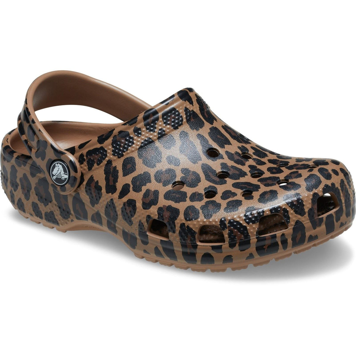 Crocs Classic Animal Kid EVA Girl's Sepia/Leopard Casual Shoes - Clogs