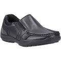 Hush Puppies Morgan Leather Youth Boy's Black Loafers