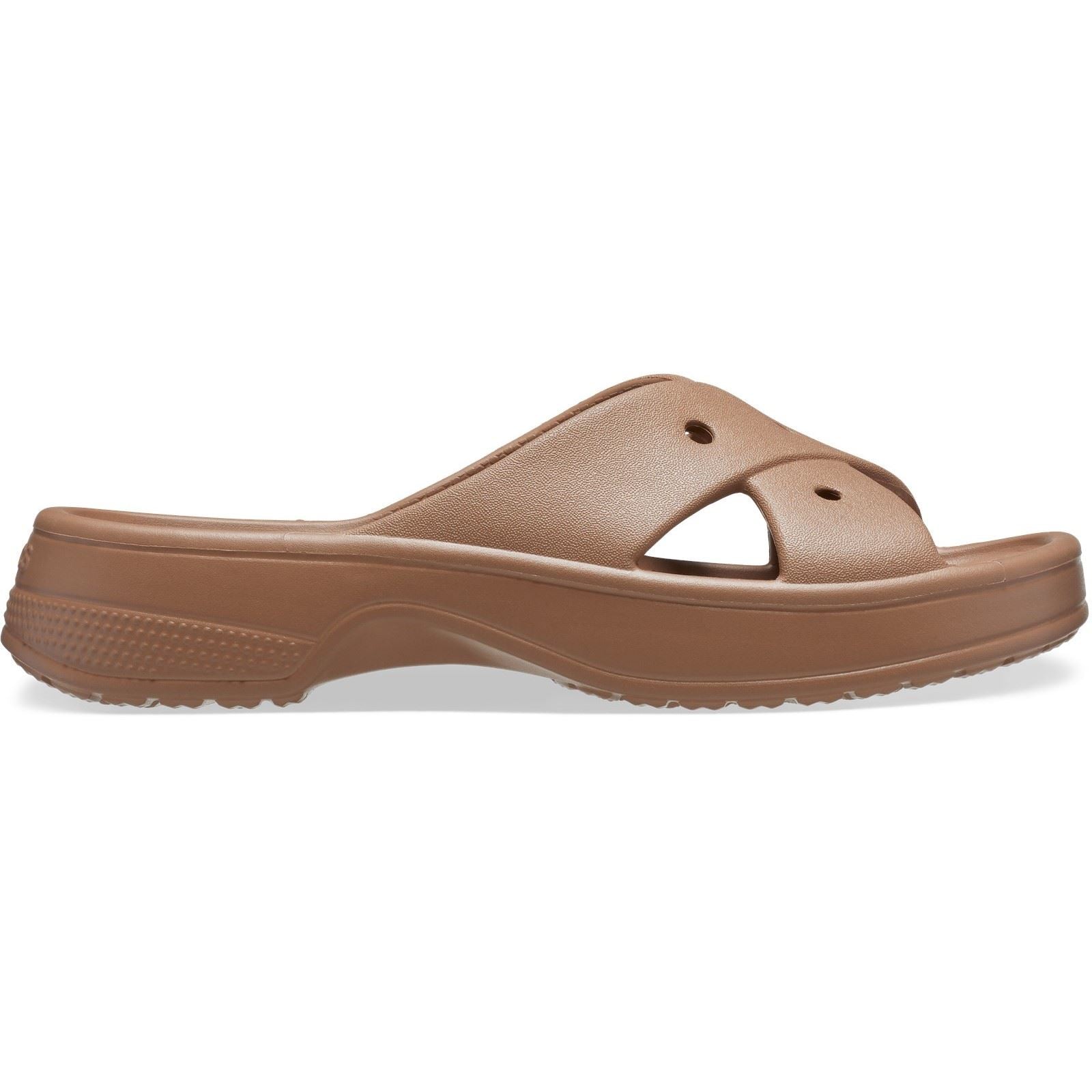 Crocs Classic Cross Strap Synthetic Women's Milk Chocolate Sandals
