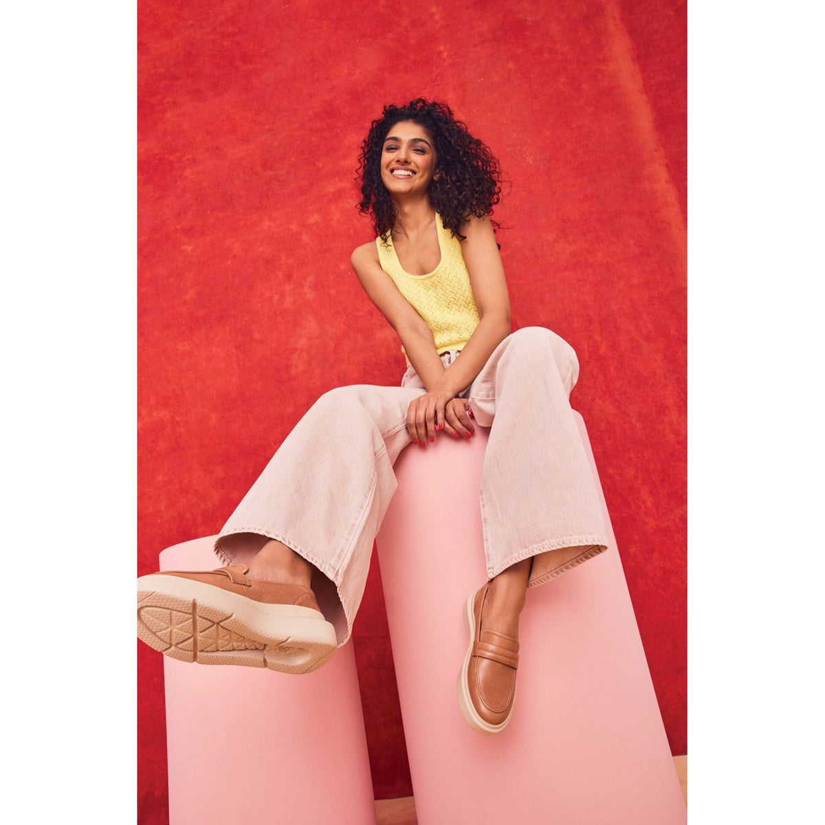 Hush Puppies Joy Penny Leather Women's Tan Loafers