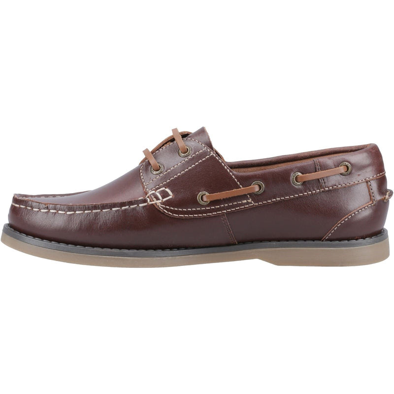 Hush Puppies Wilson Leather Men's Brown Boat Shoes