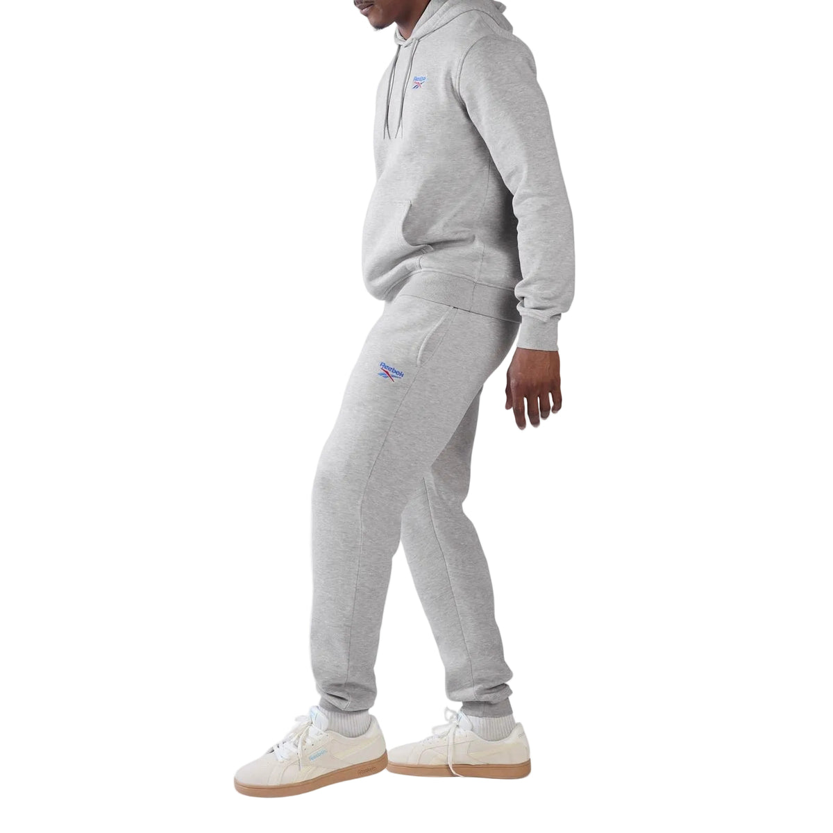 Reebok ID 2-Colour Logo Cuffed Joggers Cotton Men's Grey Joggers